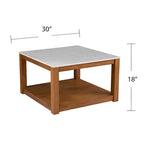 SEI Furniture Carmona Natural Wood Two Tier Coffee Table