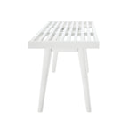 Plank and Beam Mid Century Double Wood Entryway Bench - 56.3 L x 16.5 W x 17.5 H