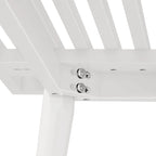 Plank and Beam Mid Century Double Wood Entryway Bench - 56.3 L x 16.5 W x 17.5 H