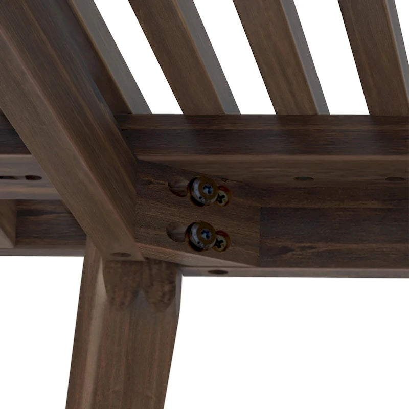 Plank and Beam Mid Century Double Wood Entryway Bench - 56.3 L x 16.5 W x 17.5 H