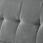 Italian Velvet Convertible Sleeper Sofa Bed with with Folded Armrests and Storage Bags