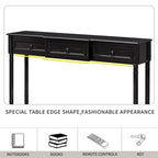 3-drawer Console Sofa Table for Entryway - 13.00 x 52.00 x 34.30