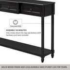 3-drawer Console Sofa Table for Entryway - 13.00 x 52.00 x 34.30