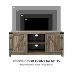 Middlebrook Firebranch 58-inch Barn Door TV Stand