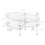 Middlebrook Toston Modern Frosted Glass 38 Coffee Table