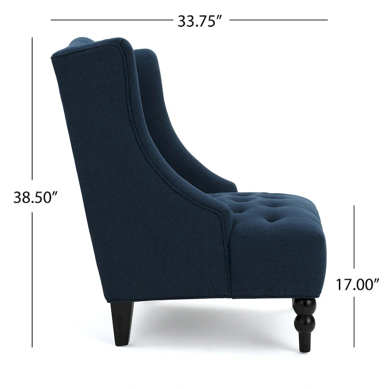 Christopher Knight Home Toddman Tufted High-Back Club Chair - 27.25 L x 33.75 W x 38.50 H