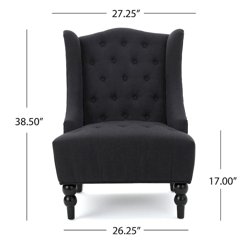 Christopher Knight Home Toddman Tufted High-Back Club Chair - 27.25 L x 33.75 W x 38.50 H