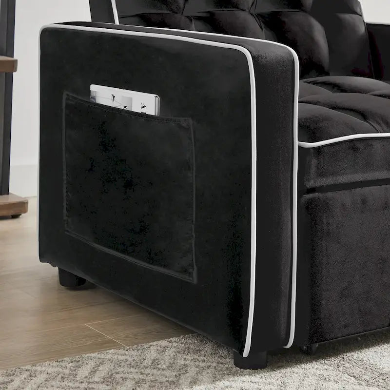 Three-in-One Folding Sofa Chair Bed with Adjustable Back - 33.85 x 35.43 x 31.10