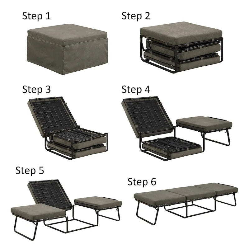 Designs4Comfort Folding Bed Ottoman Coffee Table