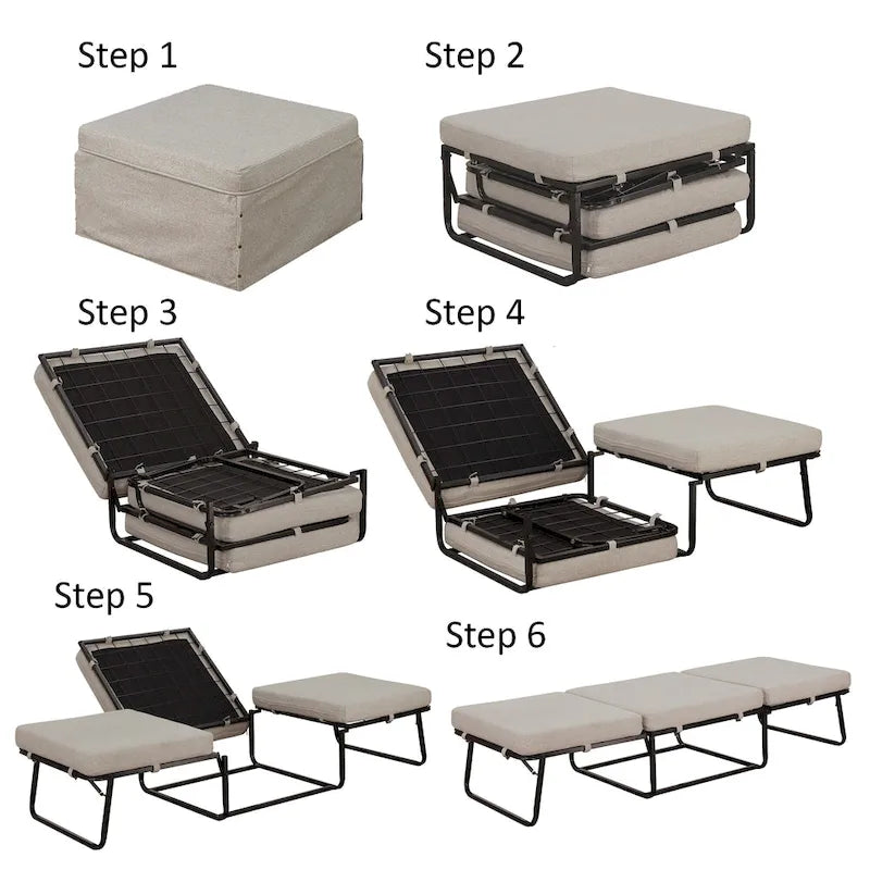 Designs4Comfort Folding Bed Ottoman Coffee Table