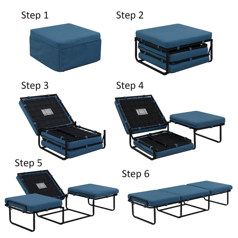 Designs4Comfort Folding Bed Ottoman Coffee Table
