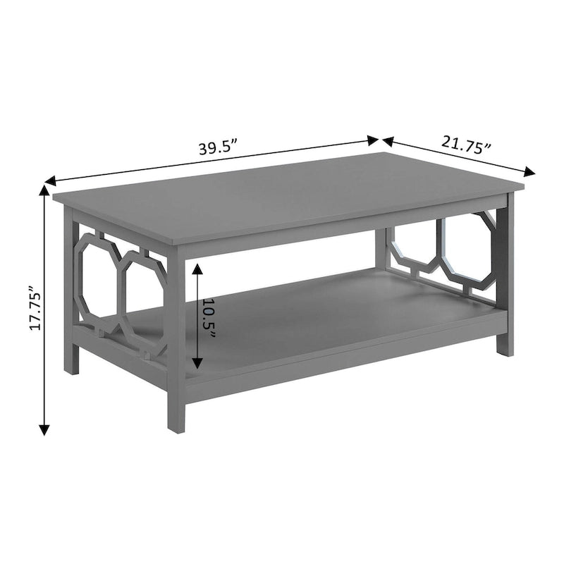 Convenience Concepts Omega Coffee Table with Shelf