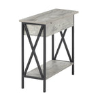 Convenience Concepts Tucson Flip Top End Table with Charging Station and Shelf