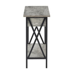 Convenience Concepts Tucson Flip Top End Table with Charging Station and Shelf