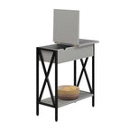 Convenience Concepts Tucson Flip Top End Table with Charging Station and Shelf