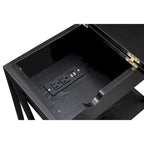 Convenience Concepts Tucson Flip Top End Table with Charging Station and Shelf