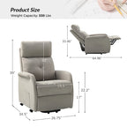 Elisa Power Remote Lift Assist Recliner Set Of 2 with Metal Base