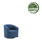 Porthos Home Matilde Swivel Fabric Barrel Accent Chair with Removable Seat Cushion