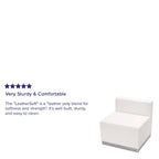 LeatherSoft Chair w/Brushed Stainless Steel Base - Reception Furniture