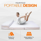 Cheer Collection 4 Folding Sofa Bed with 1 Gel Infused Memory Foam
