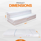 Cheer Collection 4 Folding Sofa Bed with 1 Gel Infused Memory Foam