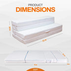 Cheer Collection 4 Folding Sofa Bed with 1 Gel Infused Memory Foam