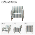 Seip Classic and Contemporary Striped Arm Chair with Spindle Legs by HULALA HOME