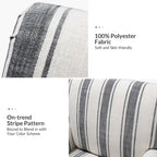 Seip Classic and Contemporary Striped Arm Chair with Spindle Legs by HULALA HOME