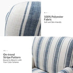 Seip Classic and Contemporary Striped Arm Chair with Spindle Legs by HULALA HOME