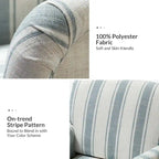 Seip Classic and Contemporary Striped Arm Chair with Spindle Legs by HULALA HOME