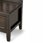 WYNDENHALL Portland SOLID WOOD 42 inch Wide Transitional Entryway Storage Bench with Drawers - 42 Inches wide