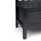 WYNDENHALL Portland SOLID WOOD 42 inch Wide Transitional Entryway Storage Bench with Drawers - 42 Inches wide