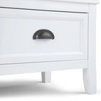 WYNDENHALL Portland SOLID WOOD 42 inch Wide Transitional Entryway Storage Bench with Drawers - 42 Inches wide
