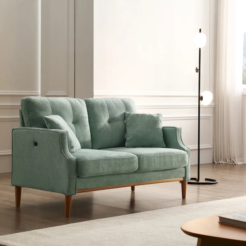 Loveseat With Waterproof Fabric,USB Charge
