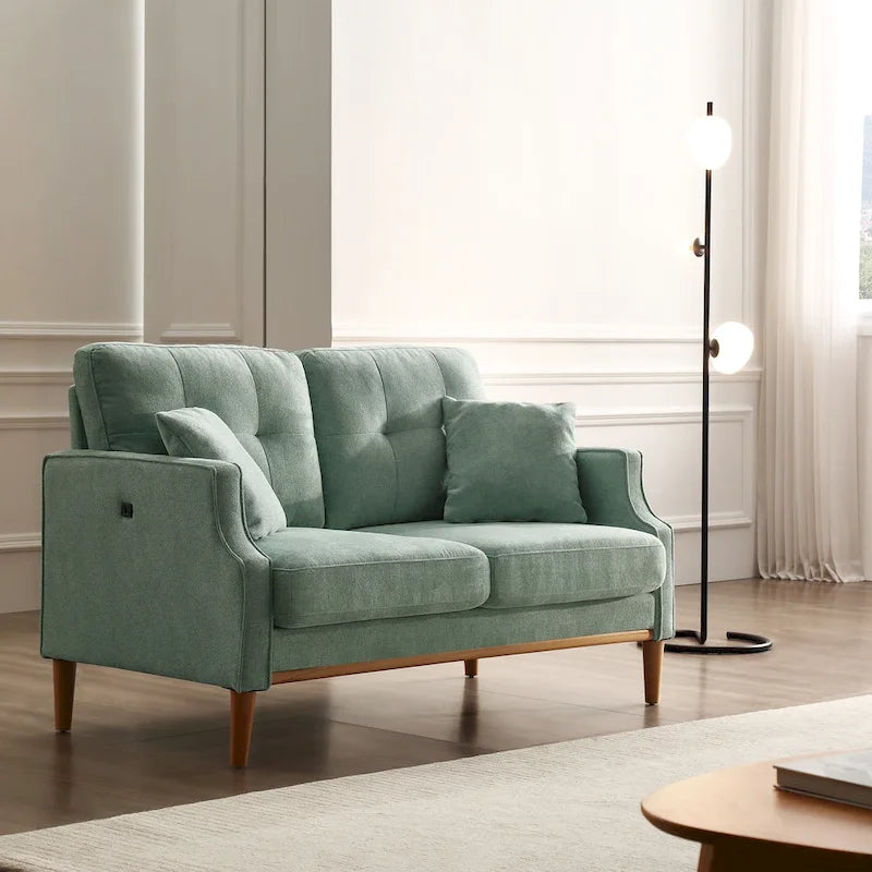 Loveseat With Waterproof Fabric,USB Charge