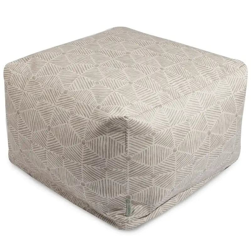  Indoor Charlie Cotton Ottoman Pouf 27 in L x 27 in W x 17 in H