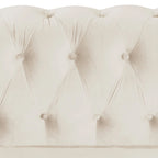 Morden Fort Classic Tufted Velvet Upholstered Chesterfield Club Loveseat and Sofa 2Pieces with Nailhead for Living Room