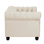 Morden Fort Classic Tufted Velvet Upholstered Chesterfield Club Loveseat and Sofa 2Pieces with Nailhead for Living Room