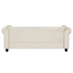 Morden Fort Classic Tufted Velvet Upholstered Chesterfield Club Loveseat and Sofa 2Pieces with Nailhead for Living Room
