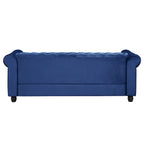 Morden Fort Classic Tufted Velvet Upholstered Chesterfield Club Loveseat and Sofa 2Pieces with Nailhead for Living Room