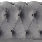 Morden Fort Classic Tufted Velvet Upholstered Chesterfield Club Loveseat and Sofa 2Pieces with Nailhead for Living Room