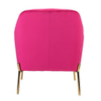 Marina Modern Velvet Accent Chair with Golden Legs Set of 2 by HULALA HOME