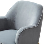 Marina Modern Velvet Accent Chair with Golden Legs Set of 2 by HULALA HOME