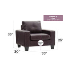 Newbury Removable Cushions Accent Chair - 35L x 32W x 36H
