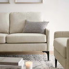 Corland Upholstered Fabric Loveseat