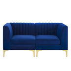 Triumph Channel Tufted Performance Velvet Loveseat