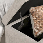 Louise Tufted Storage Bench, Light Beige 54 By Kosas Home