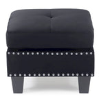 Copper Grove Meharrize Tufted Velvet Ottoman