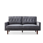 Feemster 69.3 Wide Velvet Tufted Cushion Back Sofa