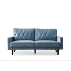 Feemster 69.3 Wide Velvet Tufted Cushion Back Sofa